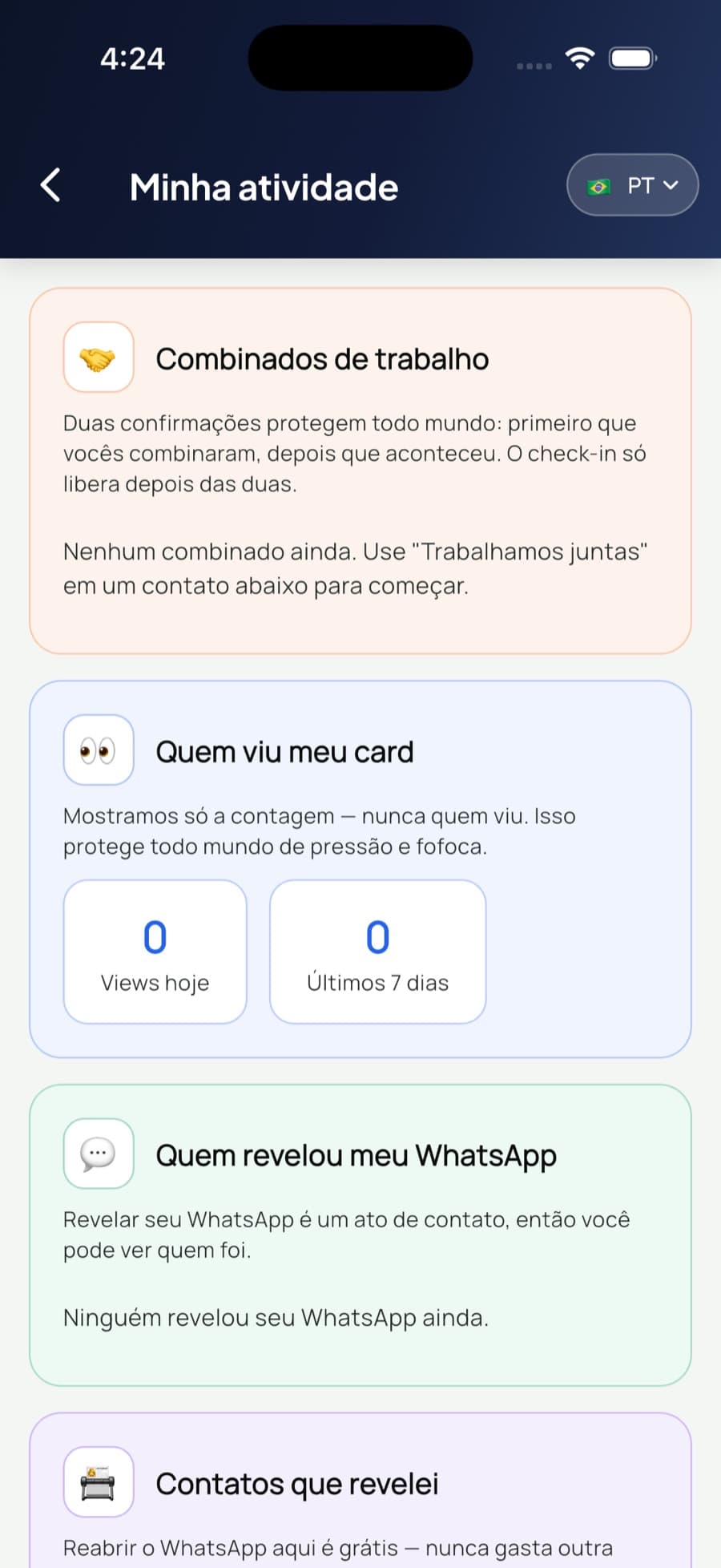 Seu histórico é o que faz o telefone tocar de novo.
