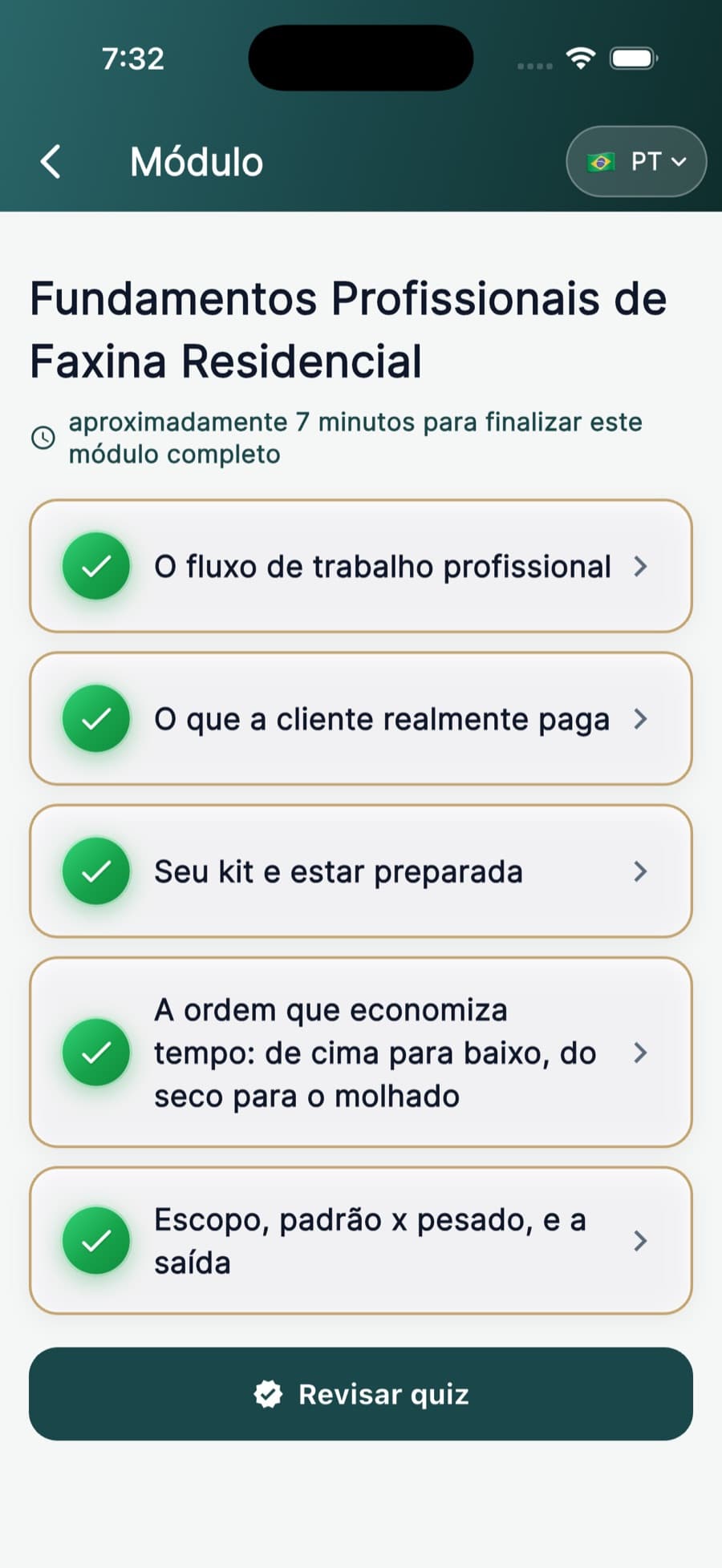 Você já sabe limpar. Aqui você prova.