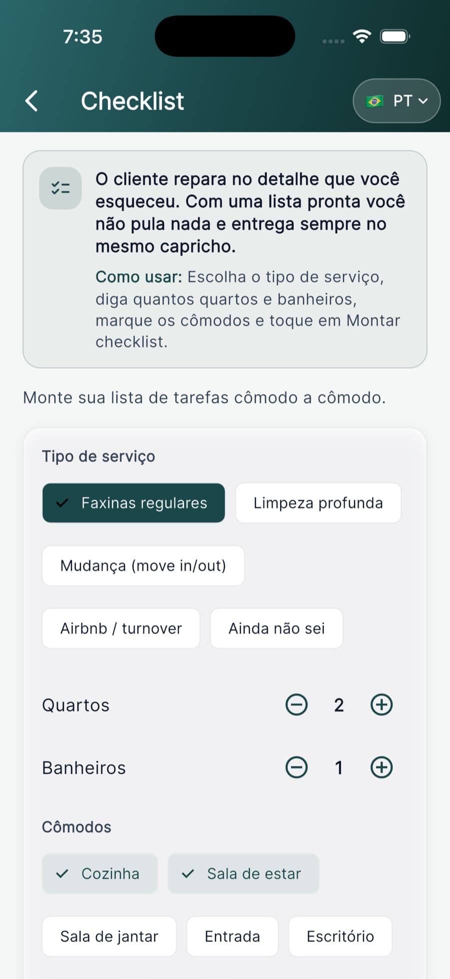 Checklists prontos