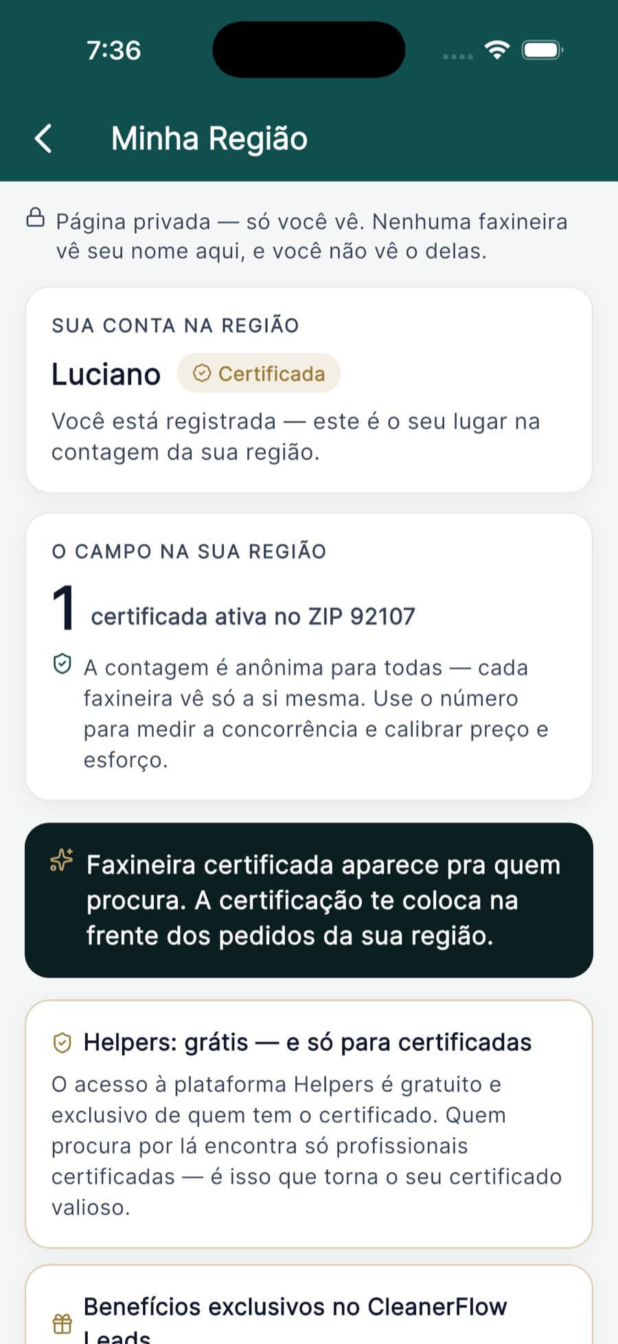 Sua região