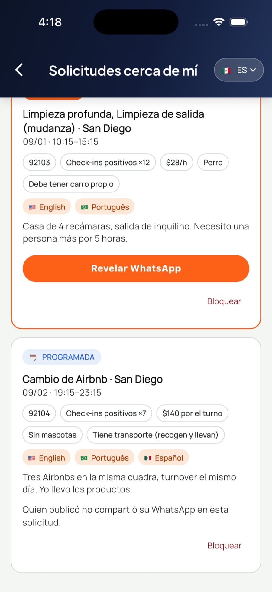 Ves el dinero antes de decir que sí.