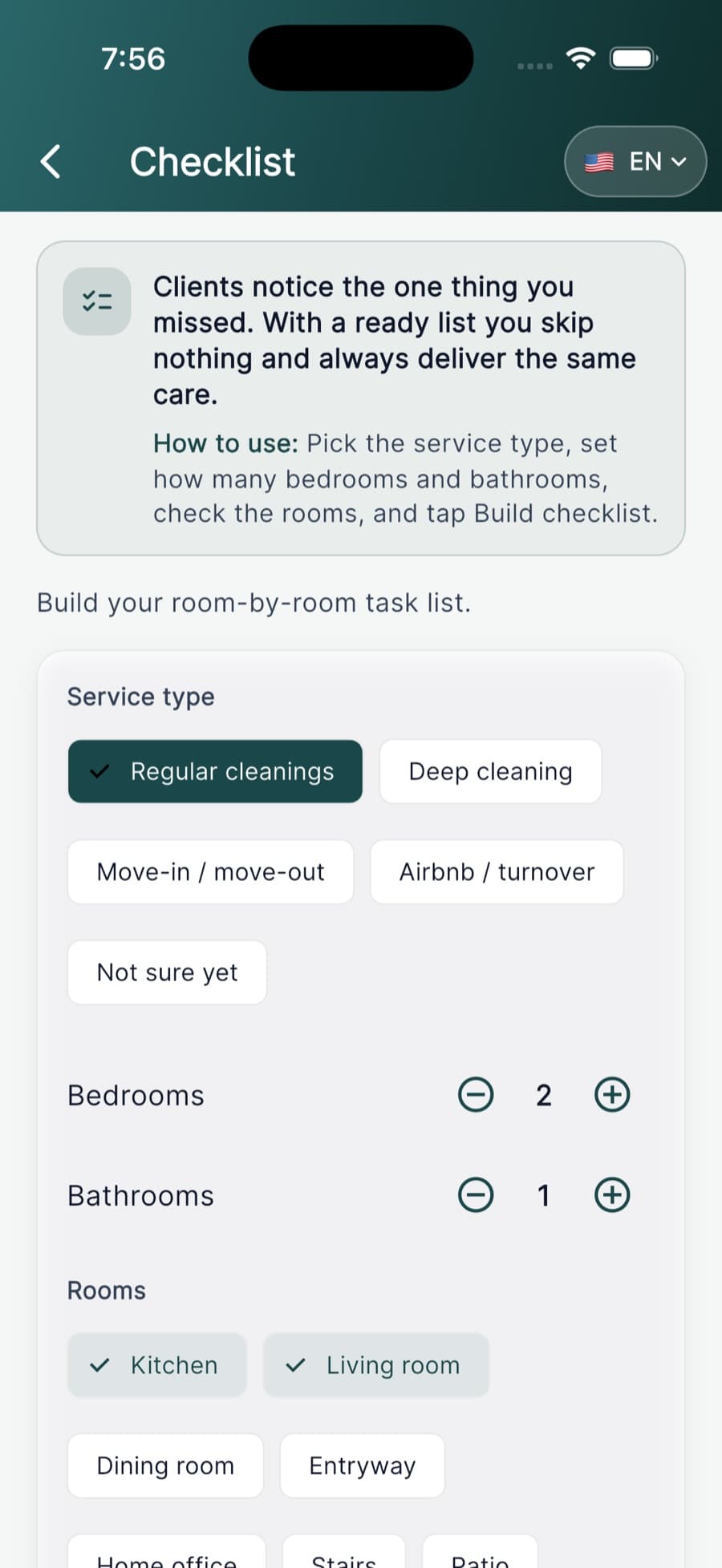 Ready checklists