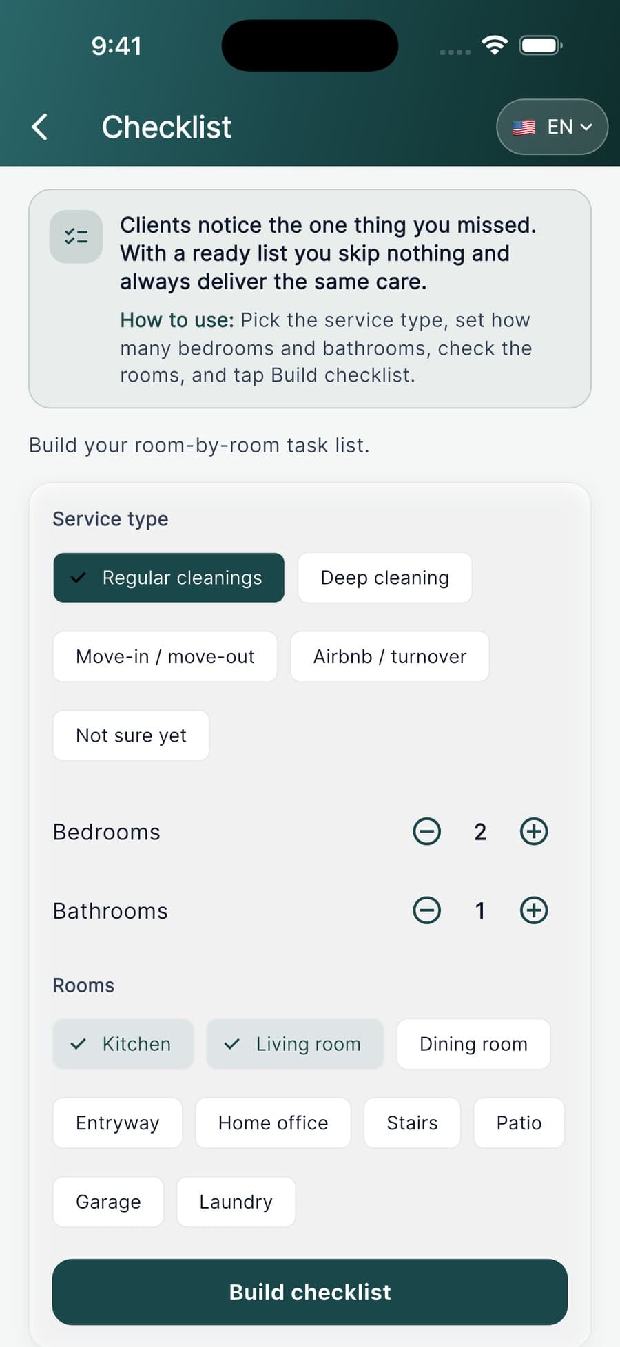 Ready checklists