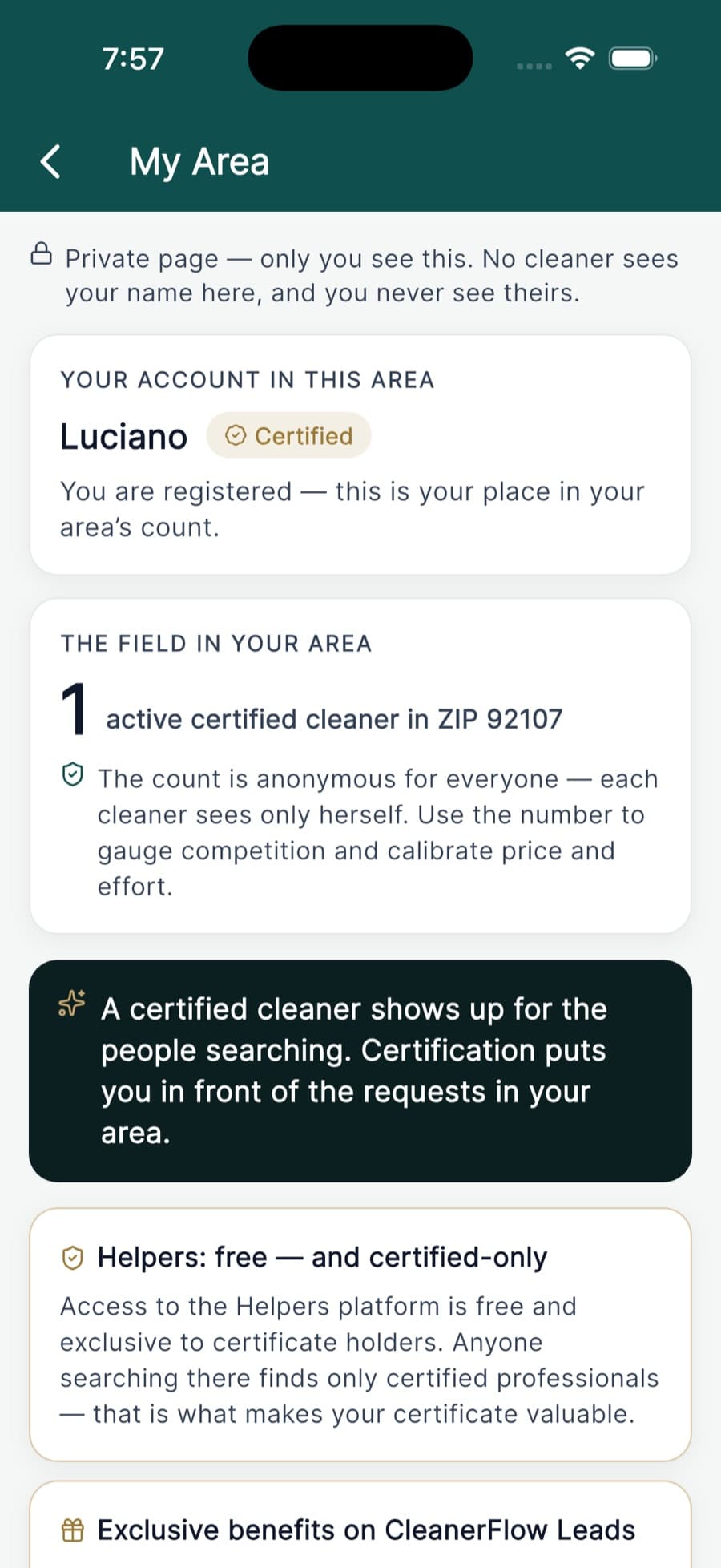 Your area