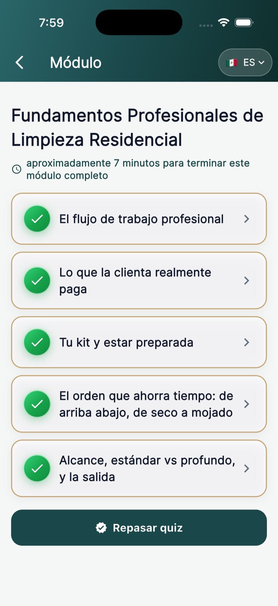 Ya sabes limpiar. Aquí lo compruebas.