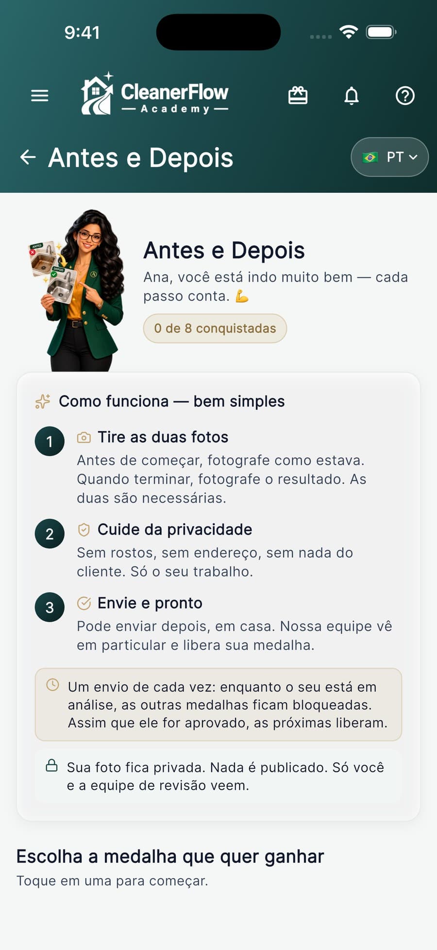 Suas fotos de trabalho, do jeito certo.