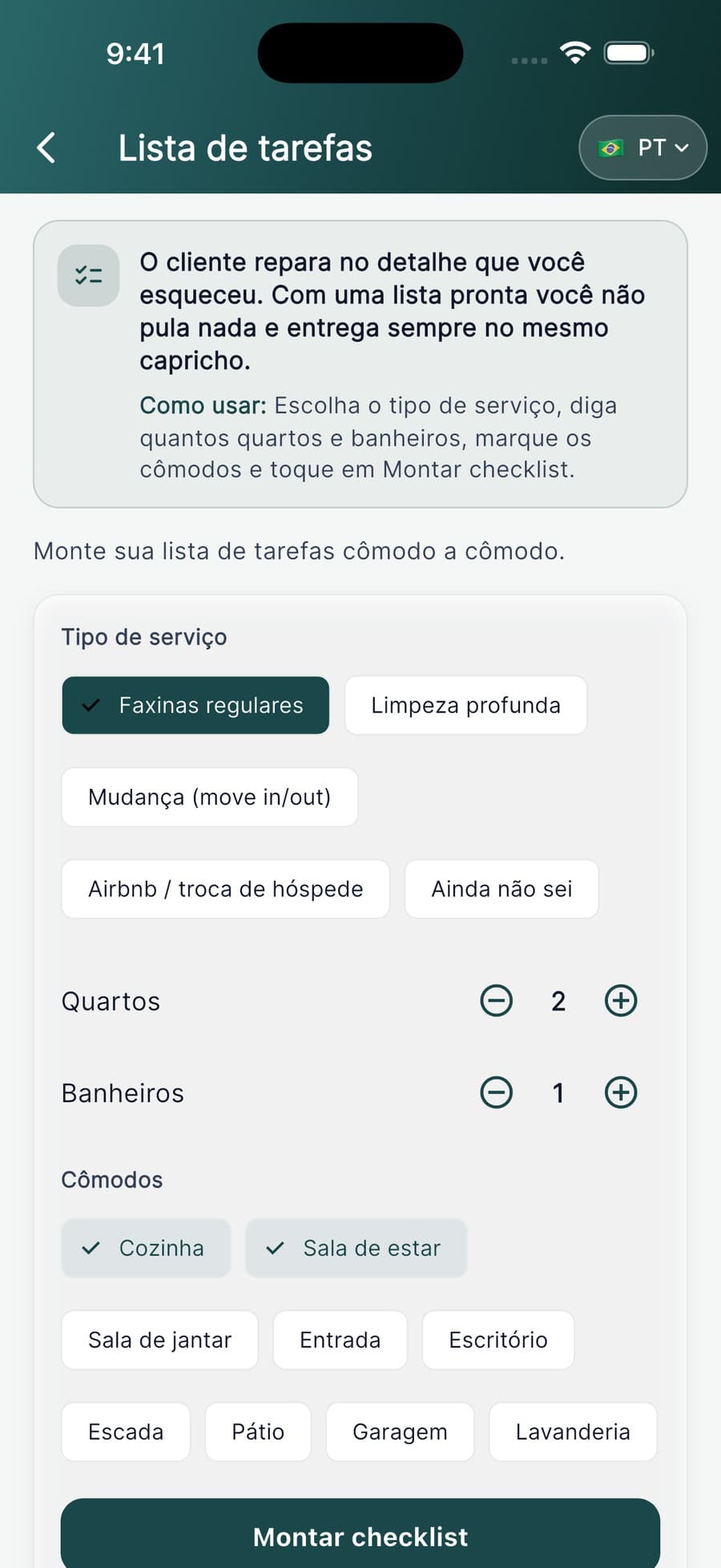 Checklists prontos